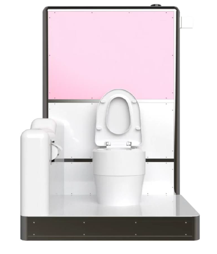 Toilette autonome exotique traitant eaux et déchets en maison sans assainissement